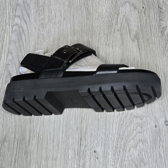 Vionic Torrance Platform Lug Sandal Women's 7.5 Black Leather Comfort New NIB - Picture 9 of 15